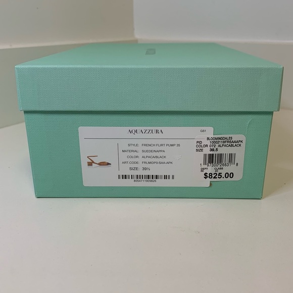 Aquazzura French Flirt Leather Trim Suede Pump Tan NWT Size 39.5 - Picture 7 of 7